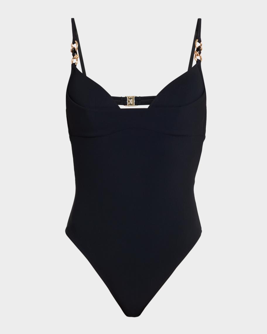 Zimmermann Mahon Trim Detail One-Piece Swimsuit | Neiman Marcus