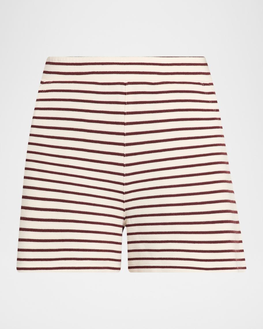 Veronica Beard Brighton Striped Knit Shorts | Neiman Marcus
