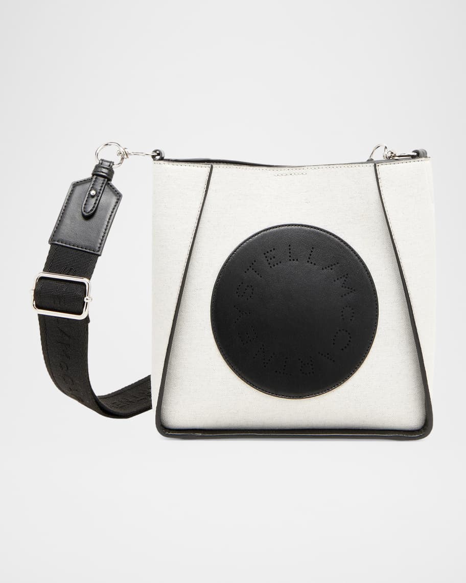 Stella McCartney Logo Cotton Canvas Crossbody Bag | Neiman Marcus