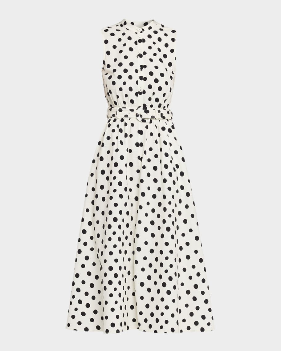 polka dot silk midi dress Nina Ricci Polka Dot silk midi Dress 38