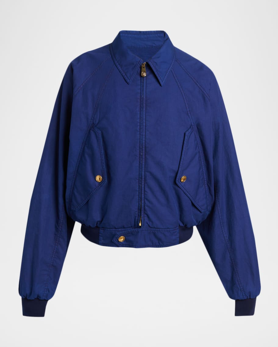 Versace Men's Overdyed Medusa Cotton Gabardine Jacket | Neiman Marcus