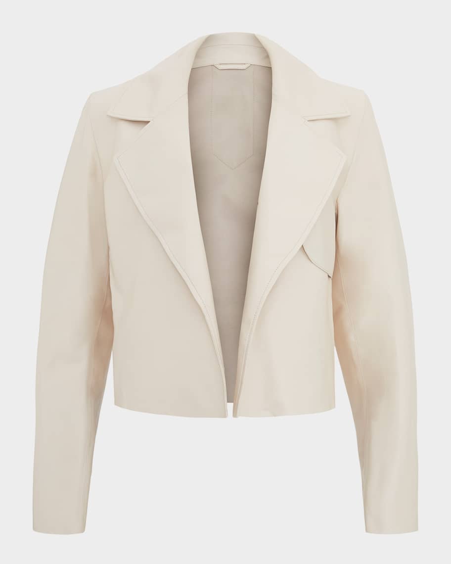 Gorski Select Lamb Leather Open-Front Jacket | Neiman Marcus