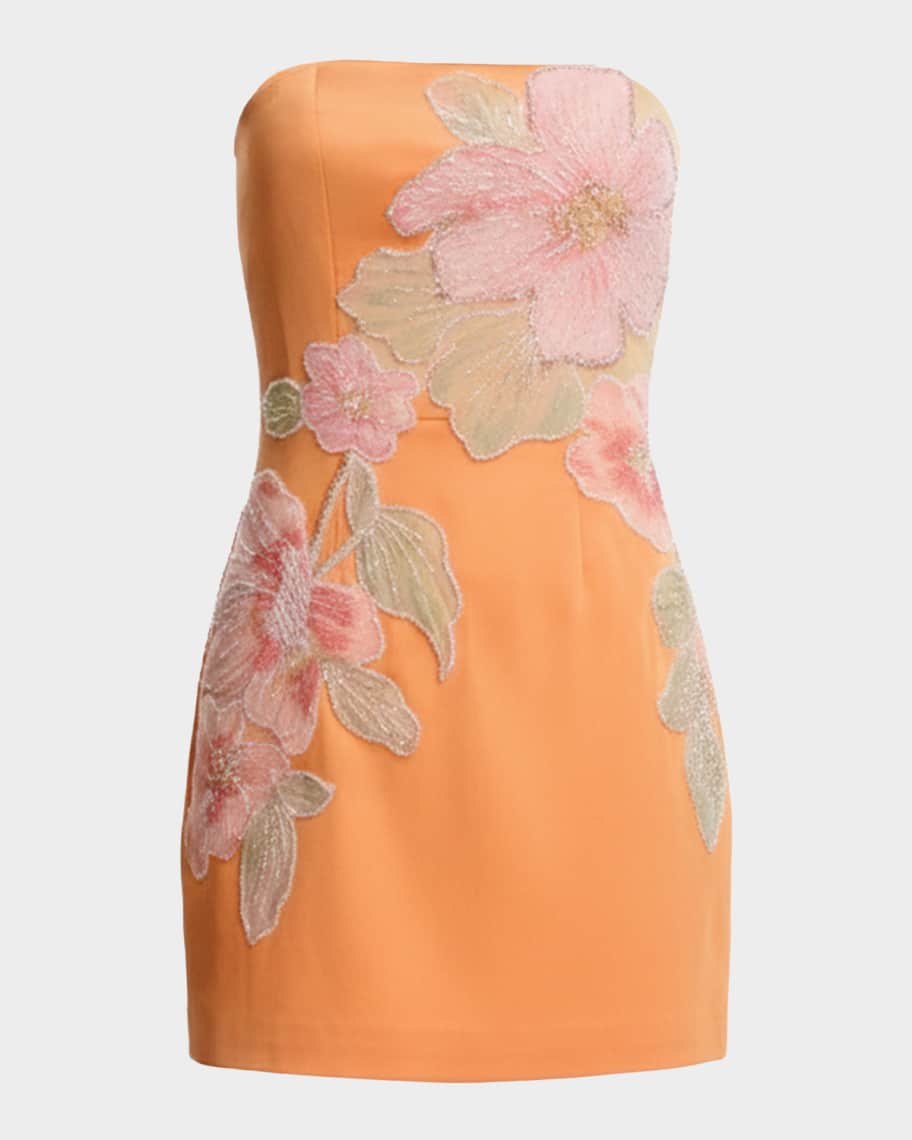Dress the Population Black Label Camilla Embroidered Strapless