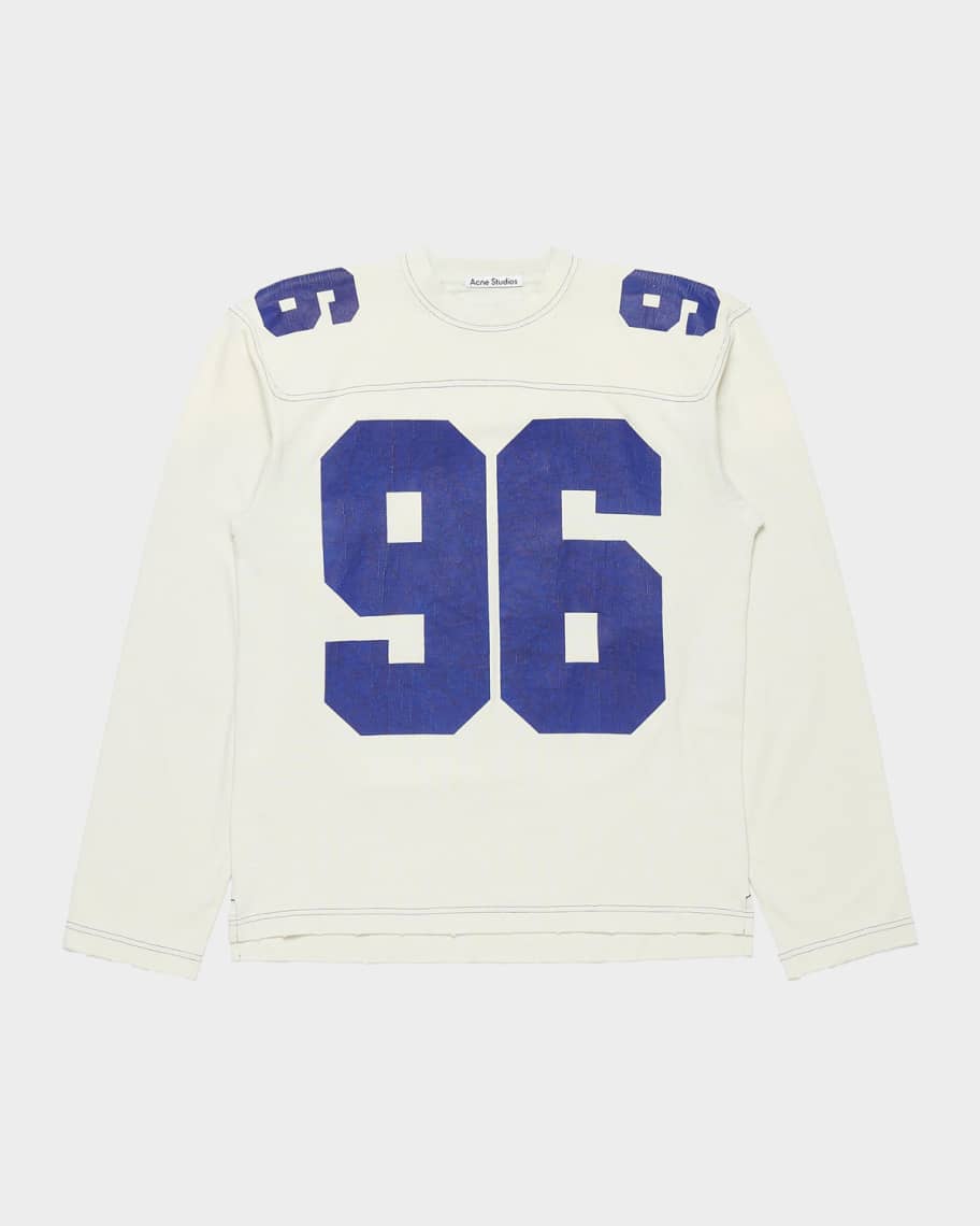 Acne Studios 長袖Tシャツ 1996 S Acne Studios Men's Cotton 1996 Varsity Long-Sleeve T-Shirt