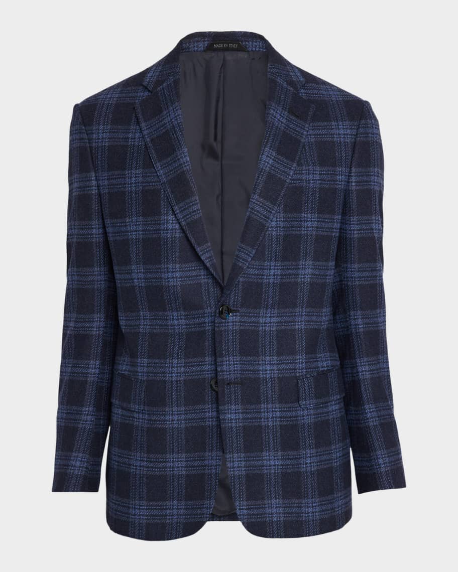 Giorgio Armani Men's Glen Plaid Single-Breasted Sport Coat