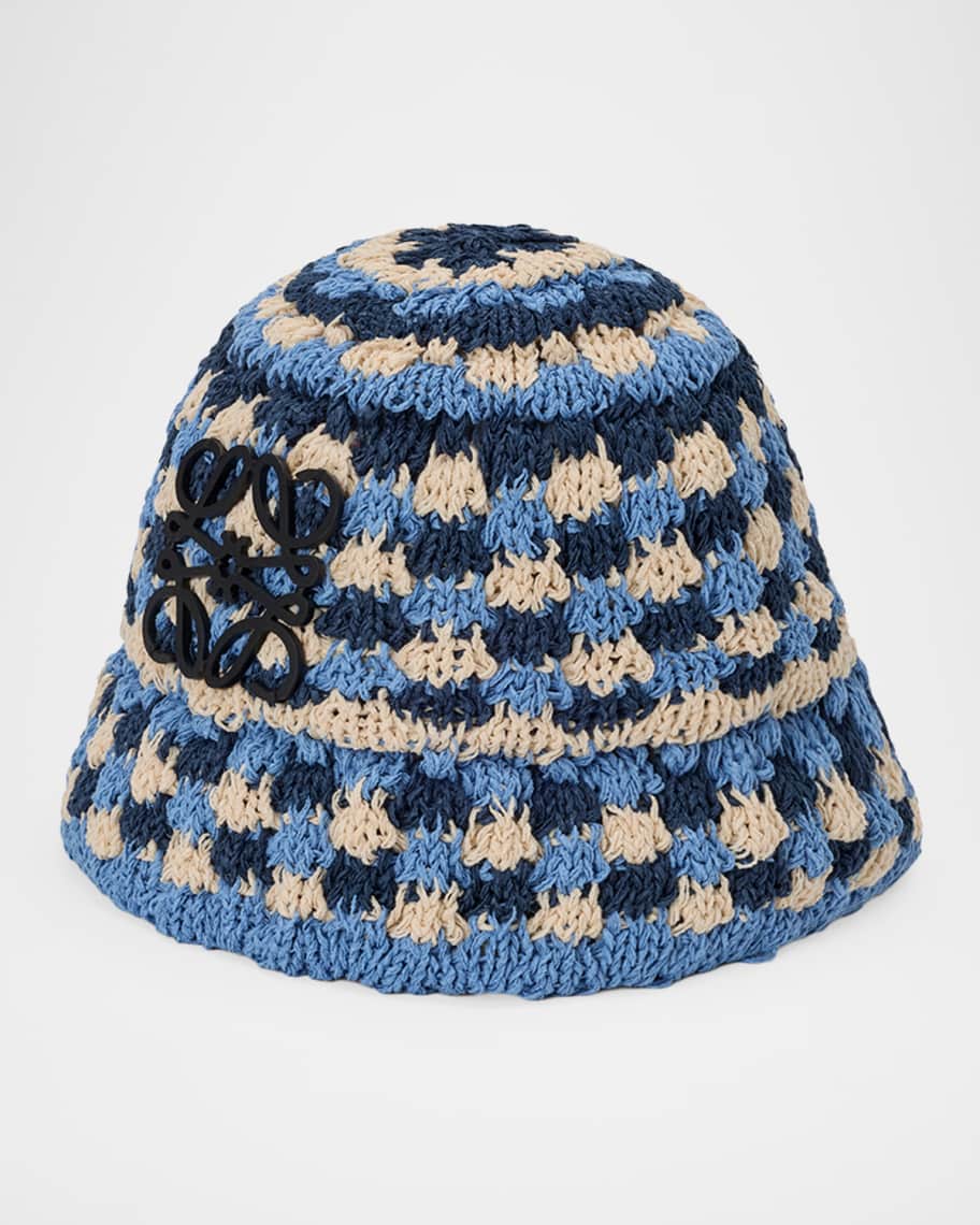 Loewe x Paula's Ibiza Men's Anagram Knit Bucket Hat | Neiman Marcus