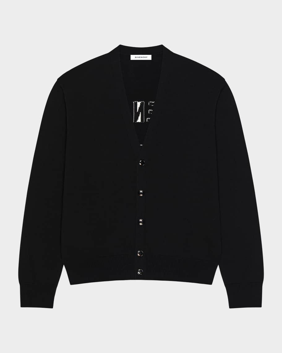 【VINTAGE GIVENCHY】　カーディガン Givenchy Men's Couture Seam Knit Back-Logo Cardigan | Neiman Marcus