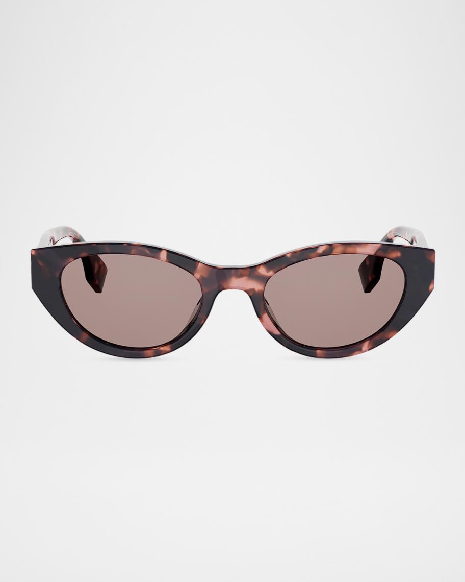Fendi Lettering 51mm Acetate Cat-Eye Sunglasses | Neiman Marcus