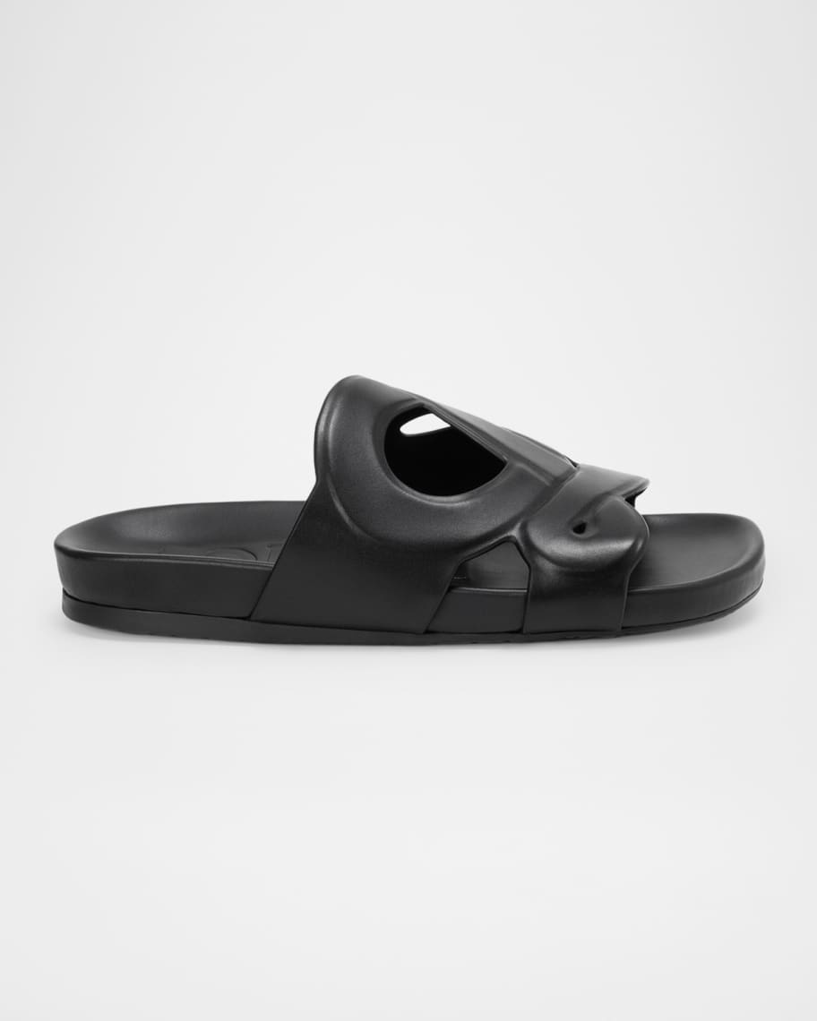 Loewe x Paula's Ibiza Men's Ease Monogram Leather Sandals | Neiman