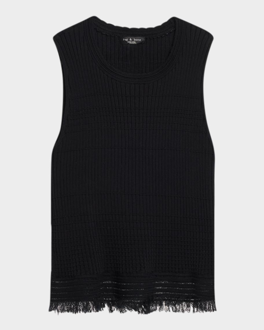 rag & bone Ayan Knit Fringe Tank Top | Neiman Marcus