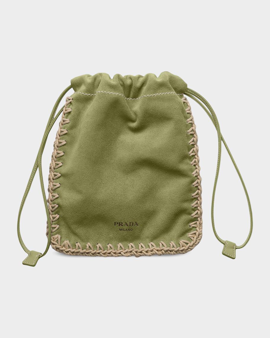 Prada Suede Drawstring Smartphone Case | Neiman Marcus