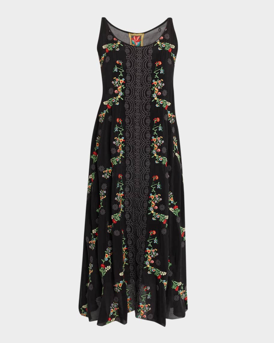 mia embroidered dress Mia Rose Embroidered Midi Dress