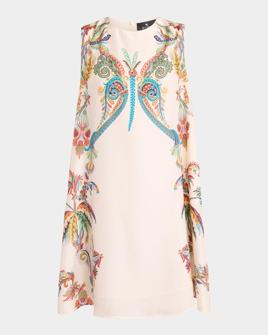 etro dresses Women's Paisley Silk A-Line Dress - Printed White Wedding Dress Charlotte - bfcmactiveapparel Fashion WRHA0180 99SPS15 Color:Orchard