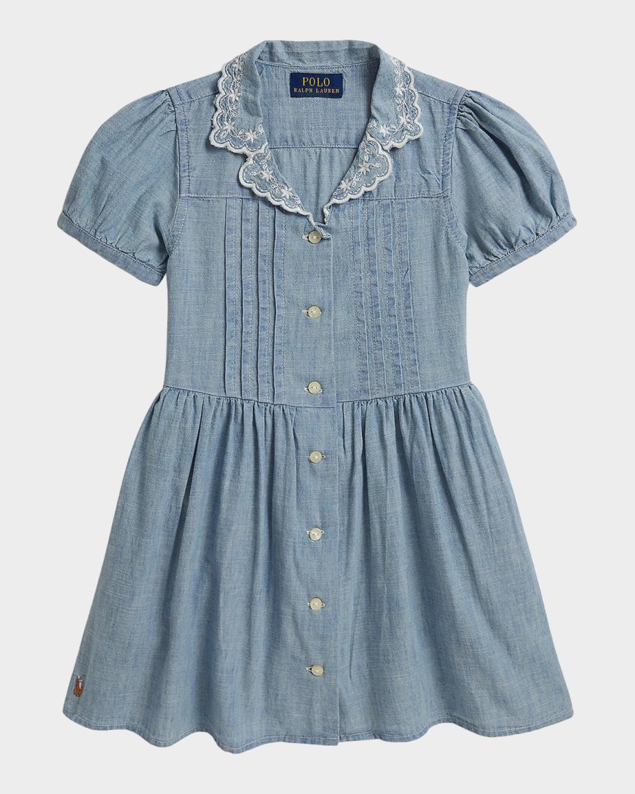 Ralph Lauren Little Girl's & Girl's Cotton Chambray Dress