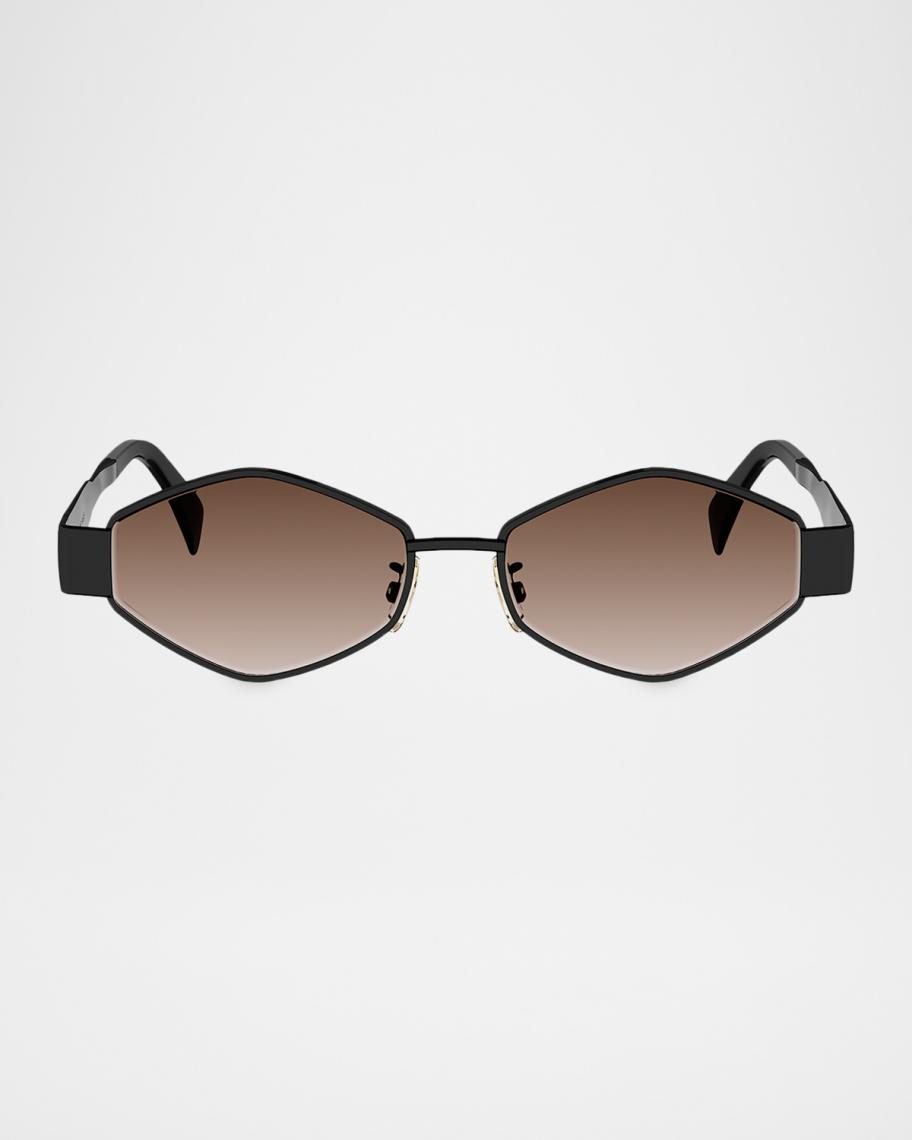 CELINE Triomphe 52mm Metal Geometric Sunglasses | Neiman Marcus