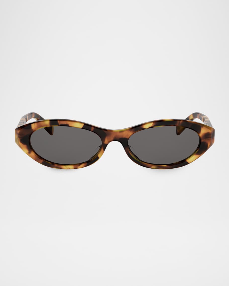 Celine Triomphe Mini 54mm Oval Sunglasses | Neiman Marcus