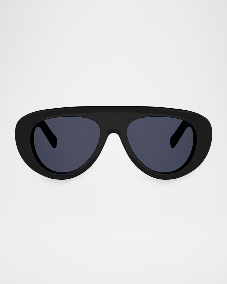Celine Triomphe Stamp 57mm Mask Sunglasses | Neiman Marcus
