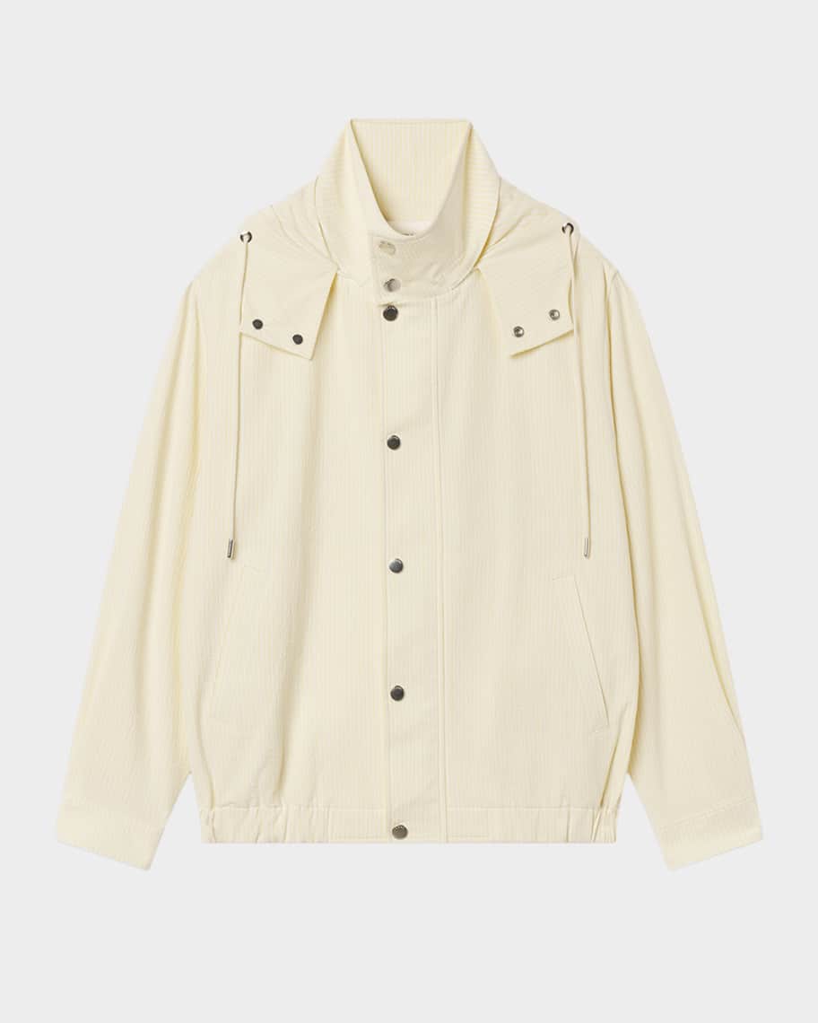 FRAME The Seersucker Track Jacket | Neiman Marcus