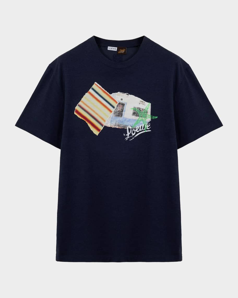 Loewe Men's LOEWE x Paula's Ibiza Relaxed-Fit Crewneck T-Shirt