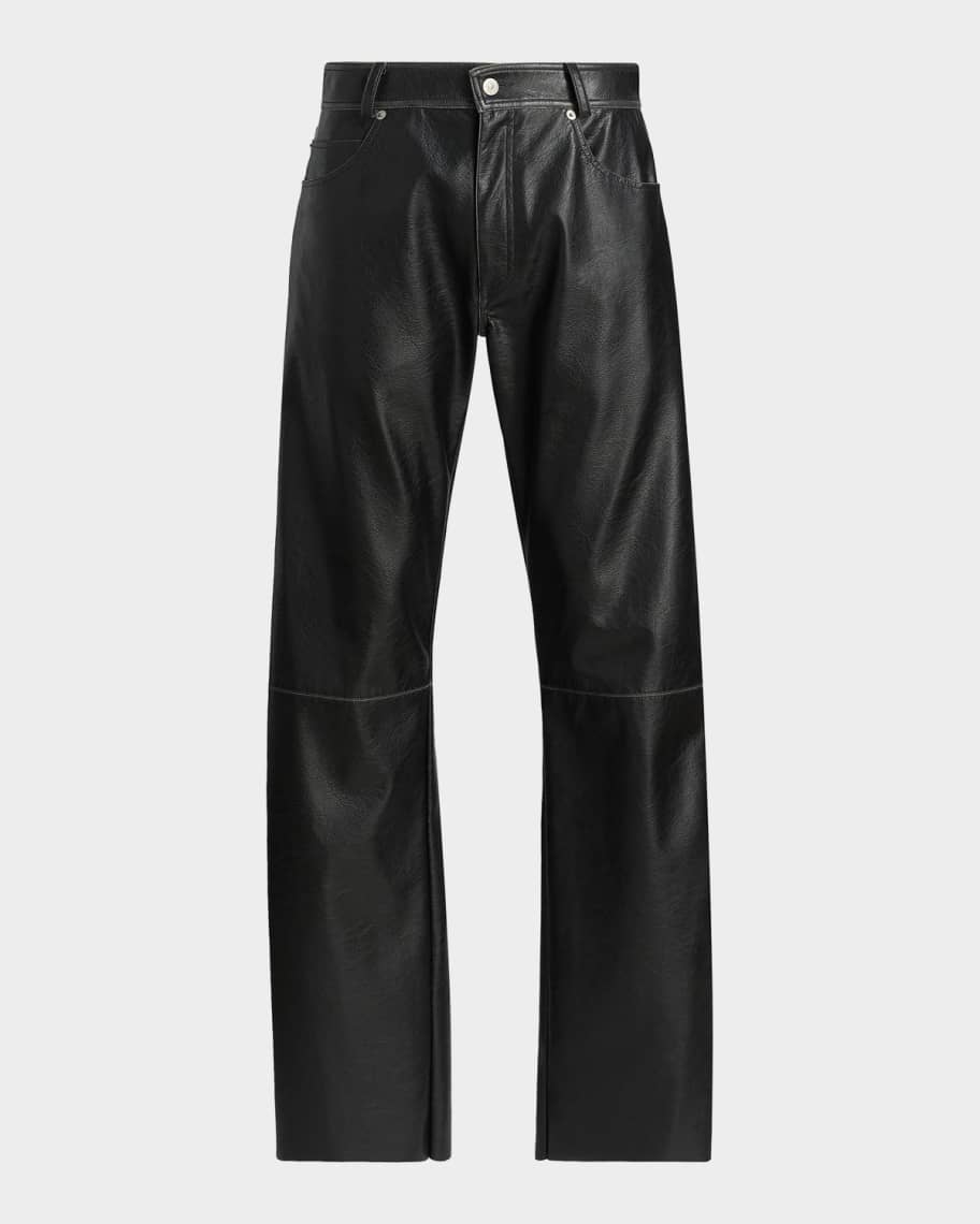 パンツ Maison Margiela Maison Margiela Men's Faux-Leather Straight-Leg Pants | Neiman Marcus