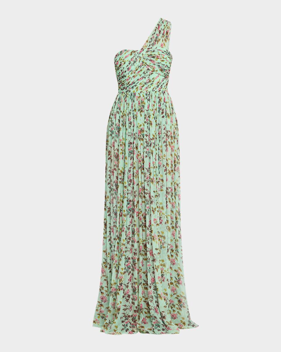 Ulla Johnson Aureline Floral Silk Gown | Neiman Marcus