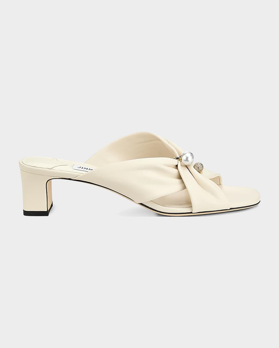 Jimmy Choo 45mm Rafi Leather Mules | Neiman Marcus