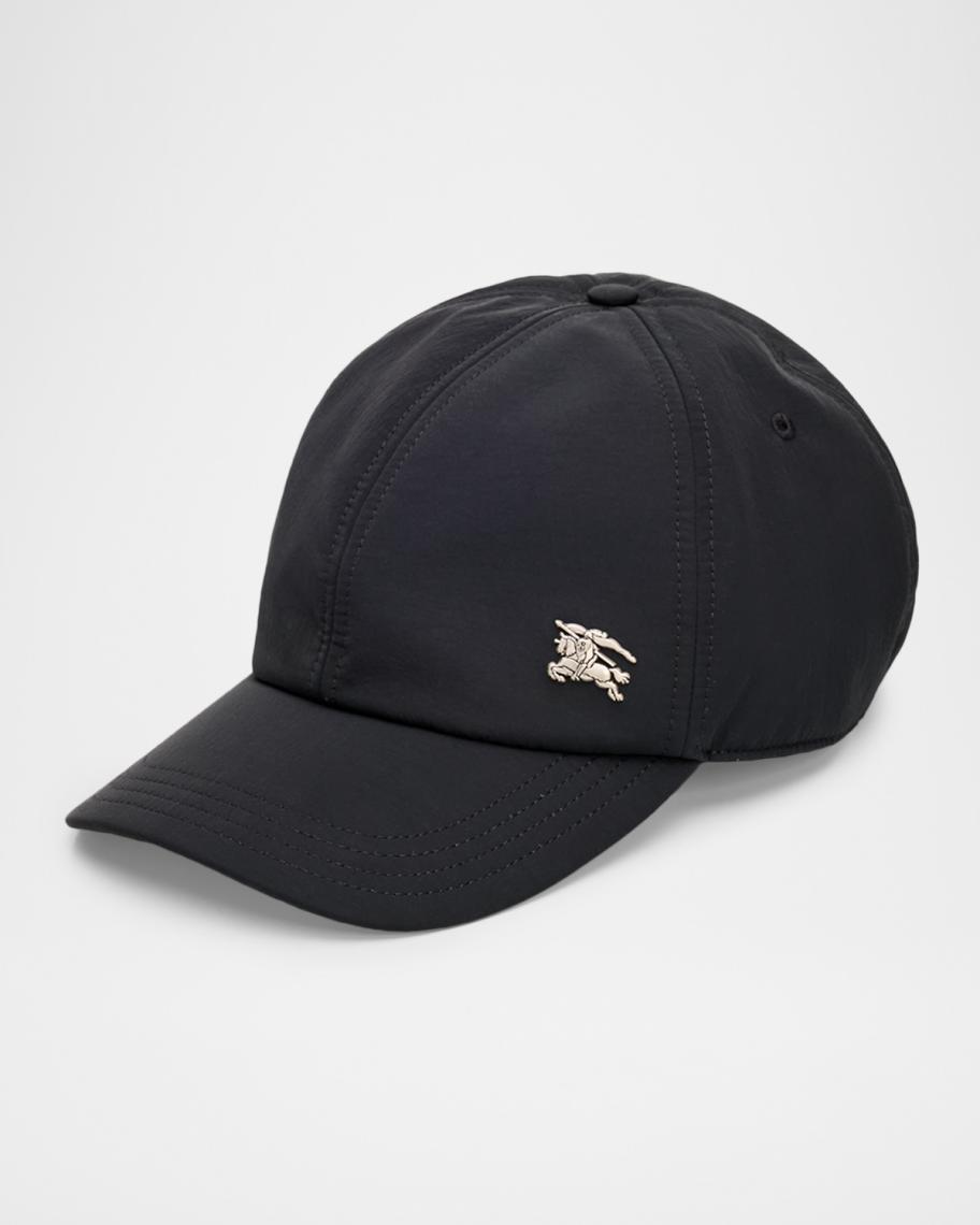 Burberry Men's Check-Lined Equestrian Knight Baseball Cap | Neiman