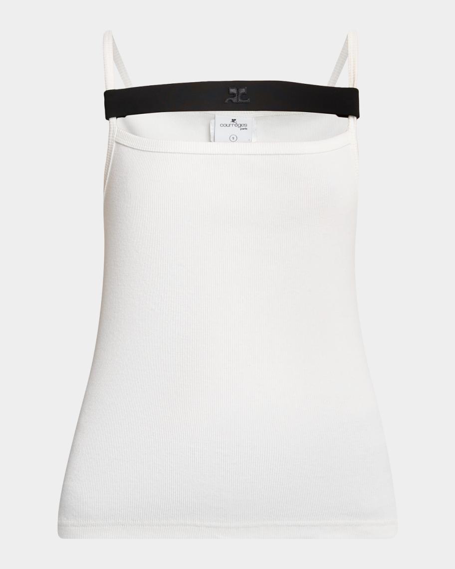Courreges 90s Rib Strap Tank Top | Neiman Marcus