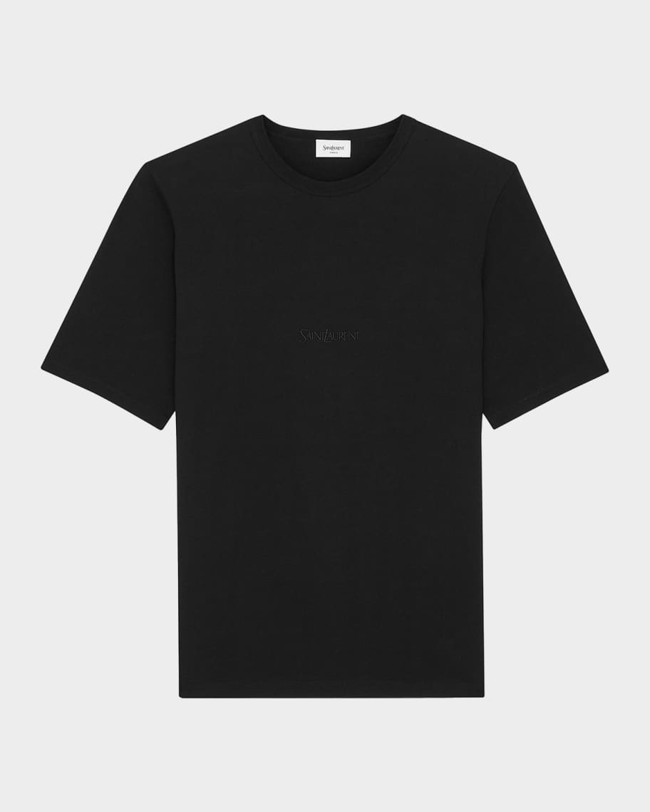 Yves Saint Laurent  ロゴ Tシャツ Saint Laurent Logo Cotton T-Shirt | Neiman Marcus