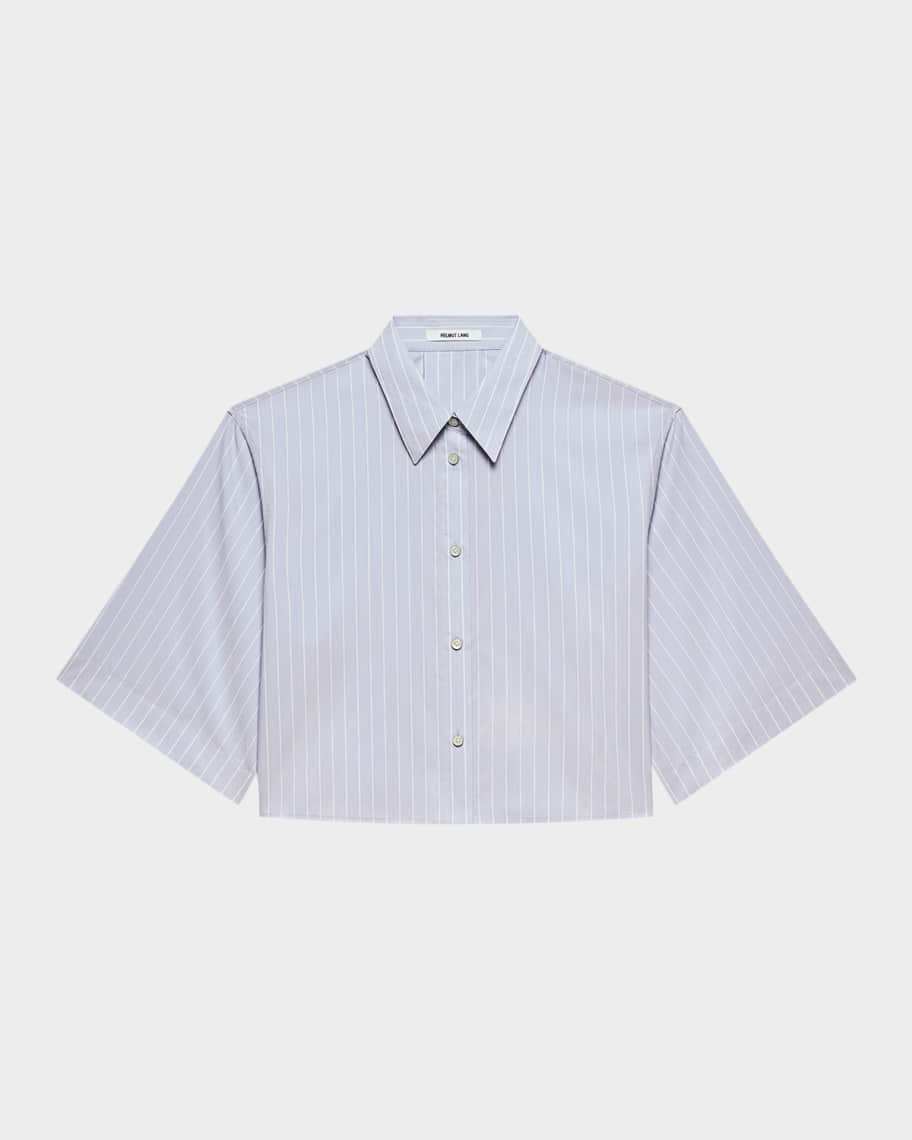 Helmut Lang Cropped Trench Shirt | Neiman Marcus