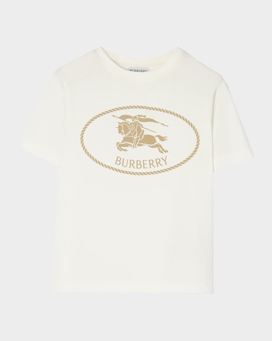 Burberry Kid's Knight Stamp Cotton T-Shirt, Size 4-14 | Neiman Marcus
