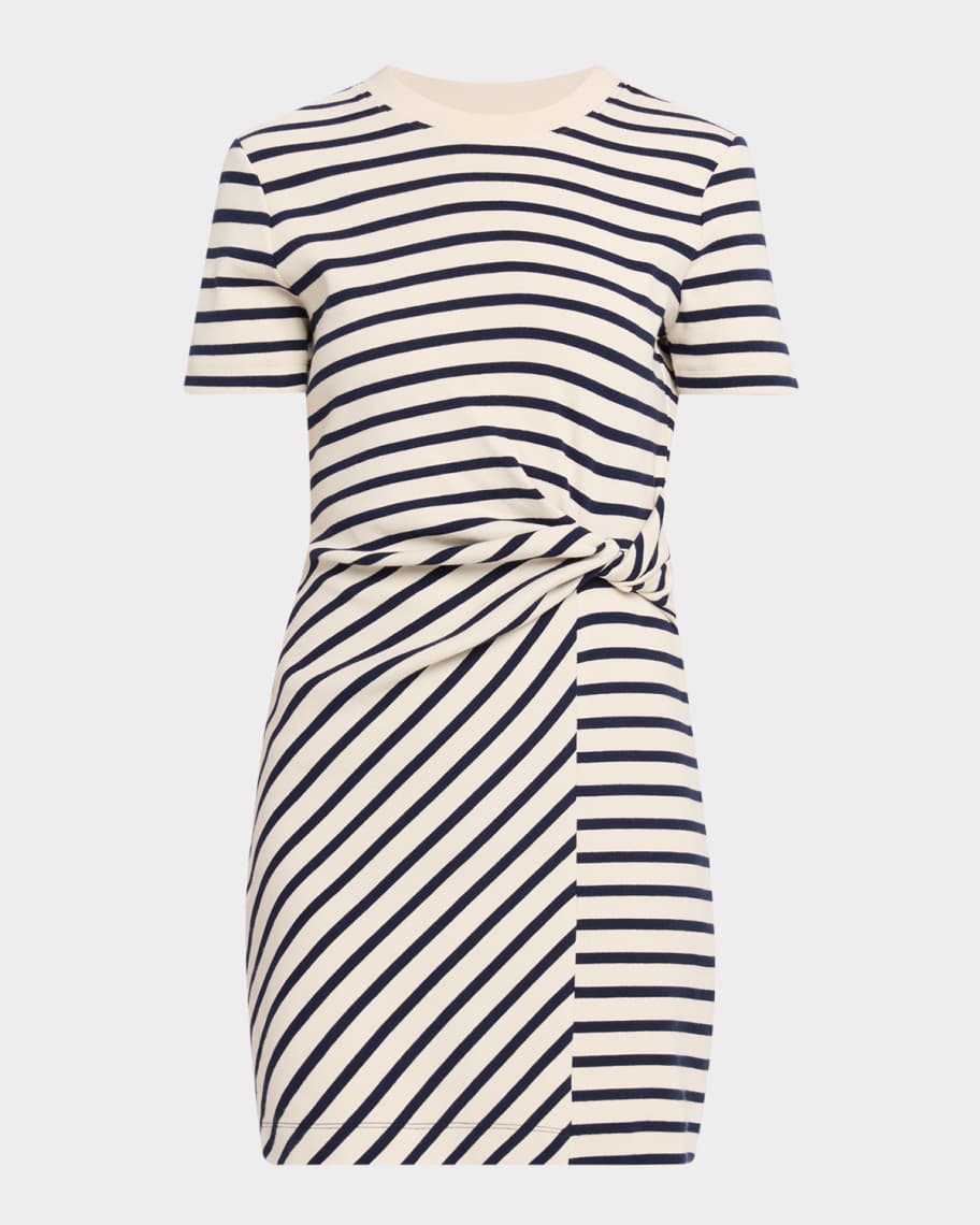 grey striped t shirt dress Derek Lam 10 Crosby Annalisa Striped Shirt Dress