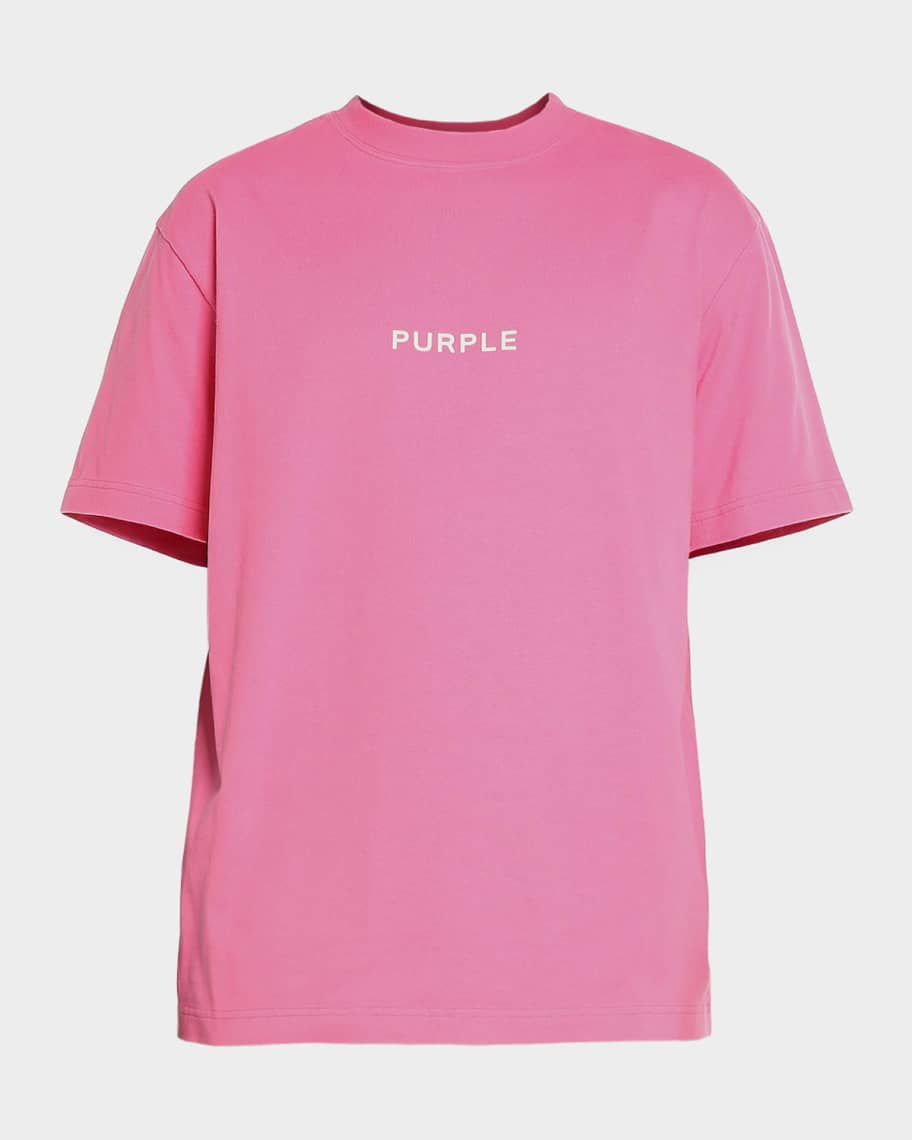PURPLE Men's Cotton Jersey Logo Crewneck T-Shirt | Neiman Marcus
