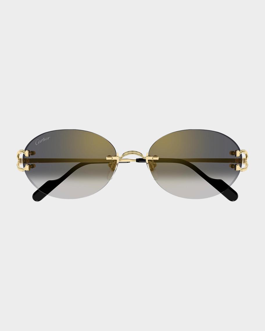 Cartier C Decor 55MM Oval Sunglasses | Neiman Marcus