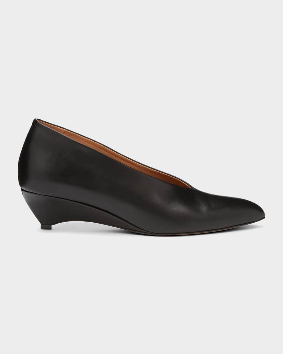 Jil Sander 45mm Arc Leather Pumps | Neiman Marcus