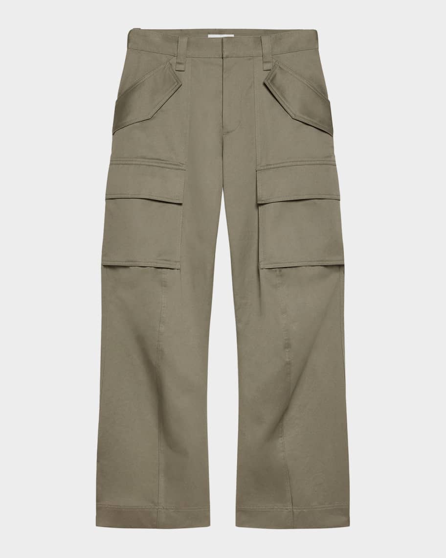 Helmut Lang Men's Chino Twill Wide Leg Cargo Pants | Neiman Marcus