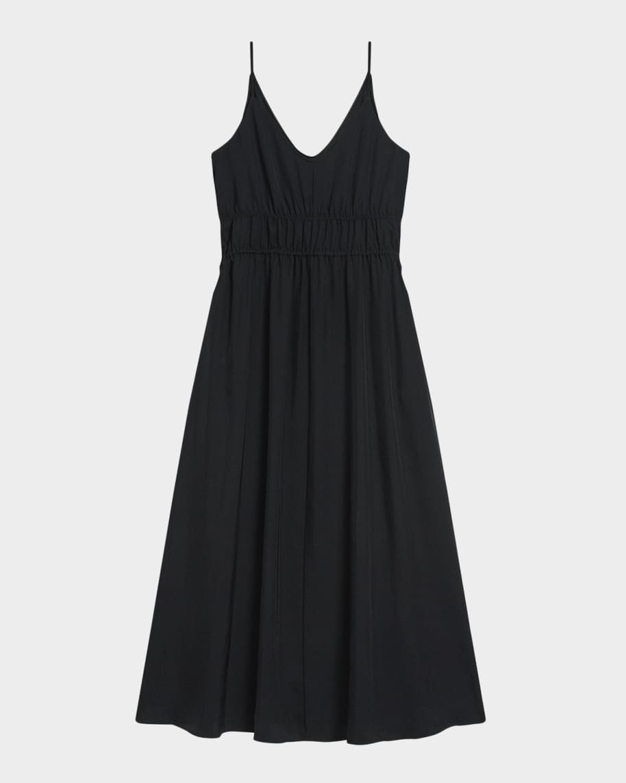 knee length dresses for ladies Verlaine White Linen Blend Maxi Dress
