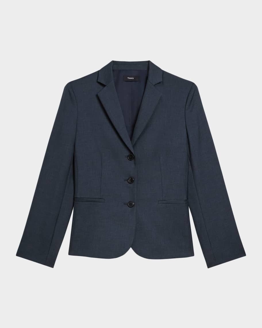 Theory Shrunken Three-Button Jacket | Neiman Marcus