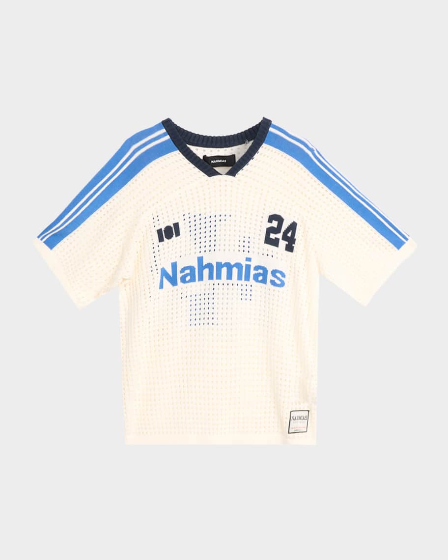 Lame Soccer Uniform Knit Pullover ポロシャツ NAHMIAS Cotton Knit Soccer Jersey | Neiman Marcus