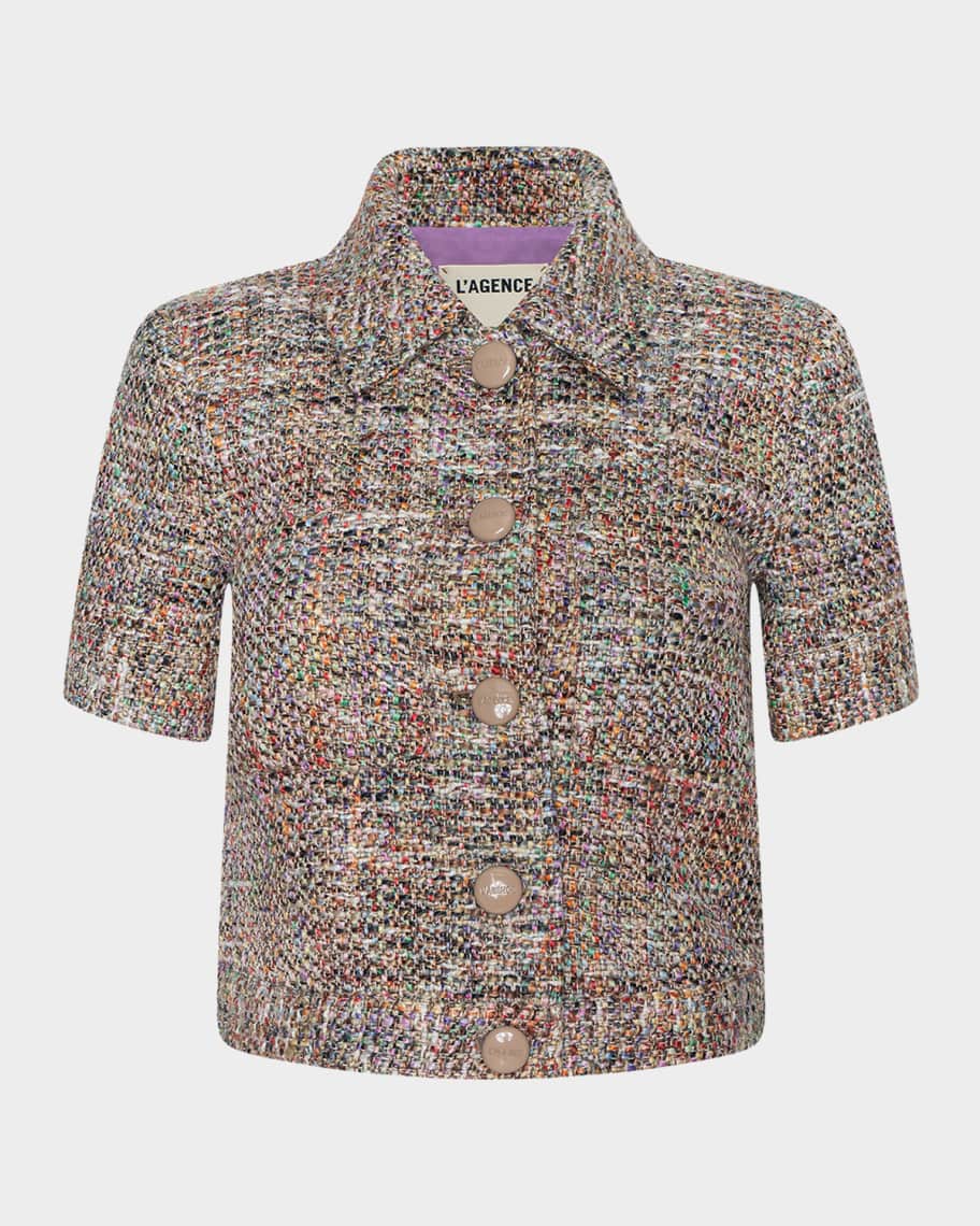 L'Agence Chita Cropped Tweed Jacket | Neiman Marcus