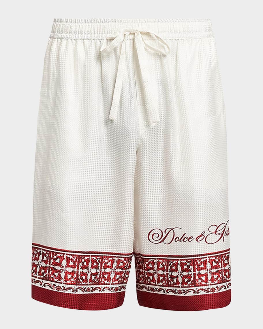 Dolce&Gabbana Men's Majolica-Print Jacquard Twill Bermuda Shorts