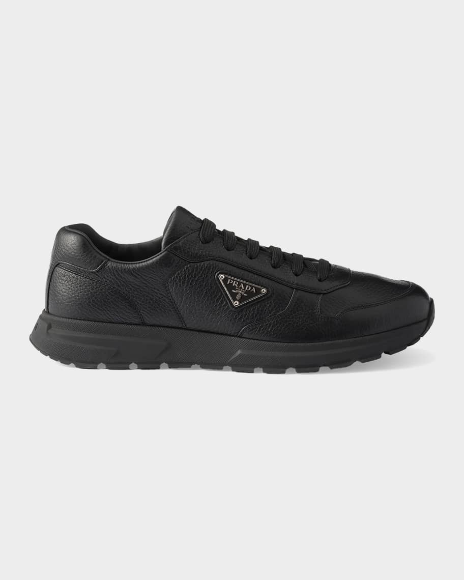 Prada Men's Prax 2.0 Leather Low-Top Sneakers | Neiman Marcus