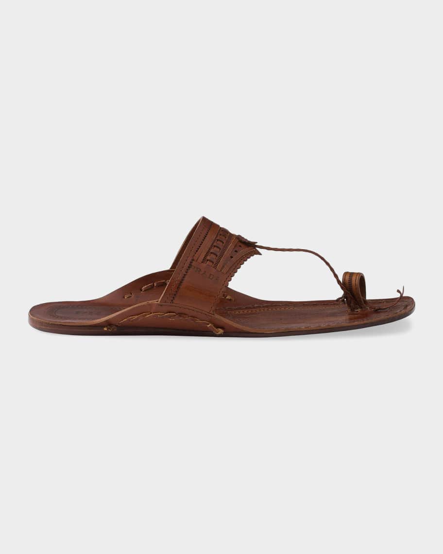 Prada Men's Made in India x Inspired by Kolhapuri Chappal Leather