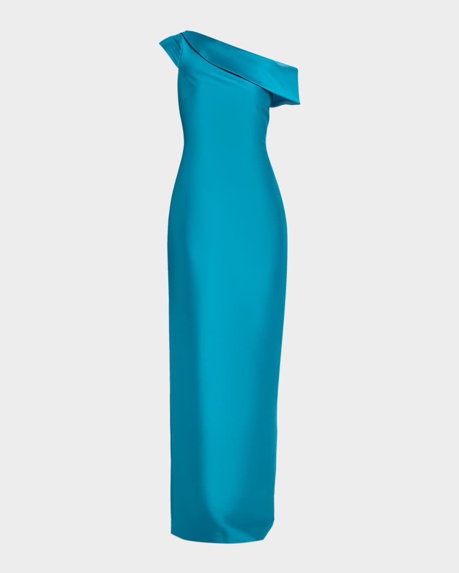 badgley mischka one shoulder mini dress Mark and James By Badgley Mischka One Shoulder Draped Short Dress Black  Jersey