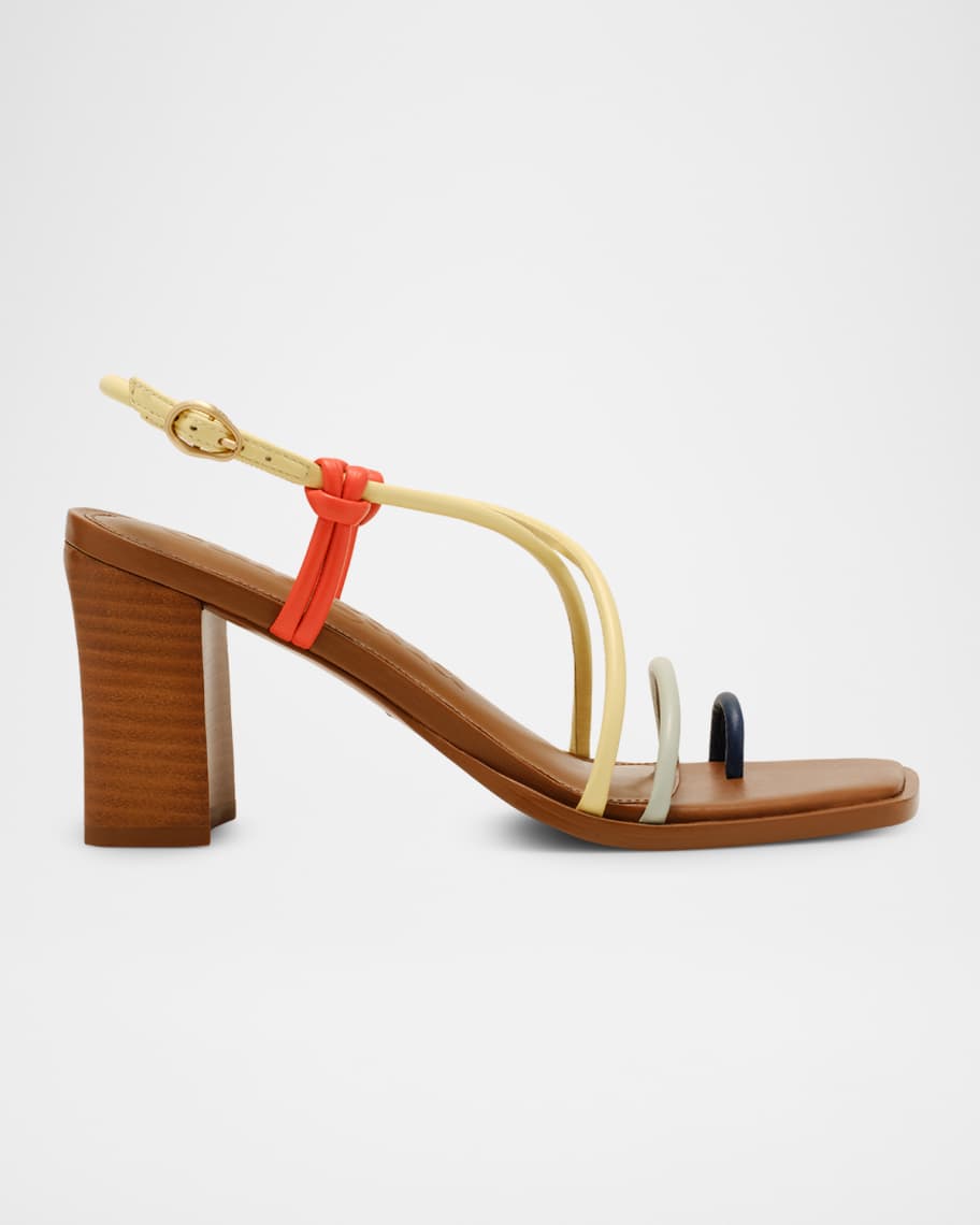Cult Gaia 80mm Paige Leather Sandals | Neiman Marcus