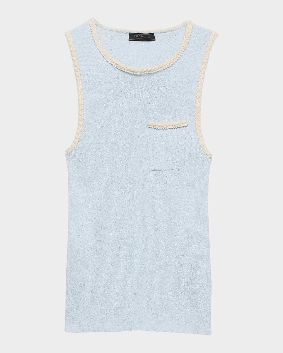 Prada Men's Embroidered Cotton Tank Top | Neiman Marcus