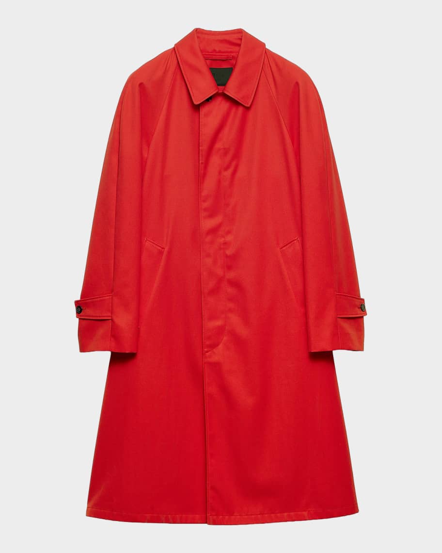 PRADA ガーメント Prada Men's Technical Gabardine Mid-Length Trench Coat | Neiman Marcus