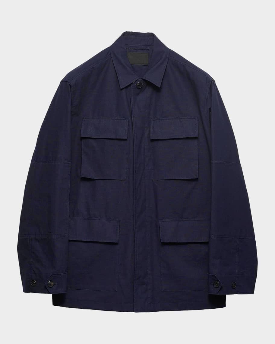 Prada Men's Cotton Safari Jacket | Neiman Marcus