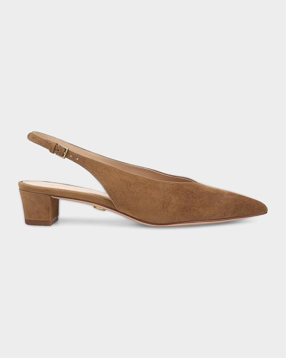 Veronica Beard Pamela Suede Slingback Pumps | Neiman Marcus