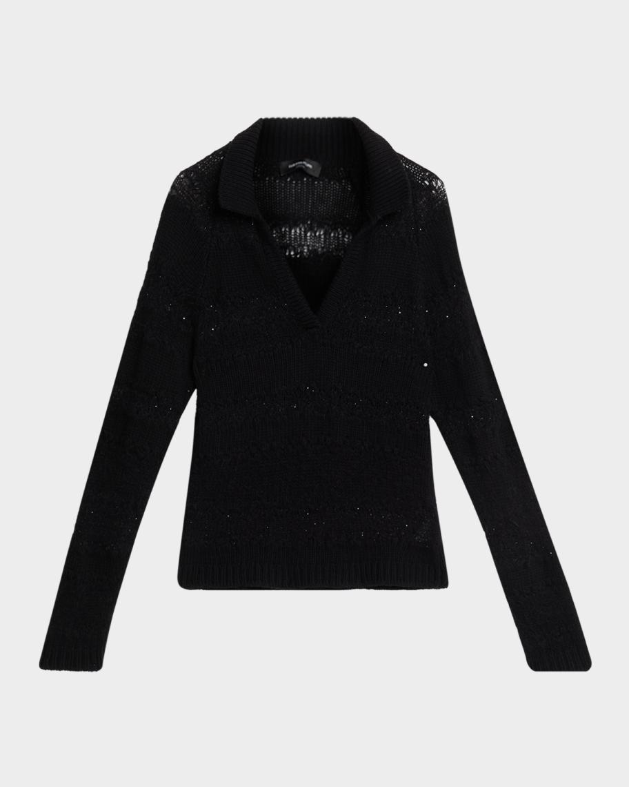 Fabiana Filippi Sequin Striped Knit Sweater | Neiman Marcus